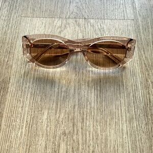 quay australia so what tan clear retro 90's oval narrow modern sunglasses NEW